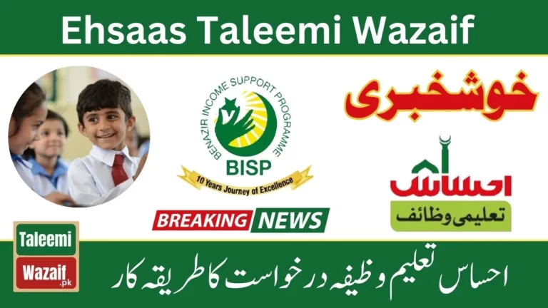 Ehsaas Taleemi Wazaif New Application Procedure For 4500 Stipend