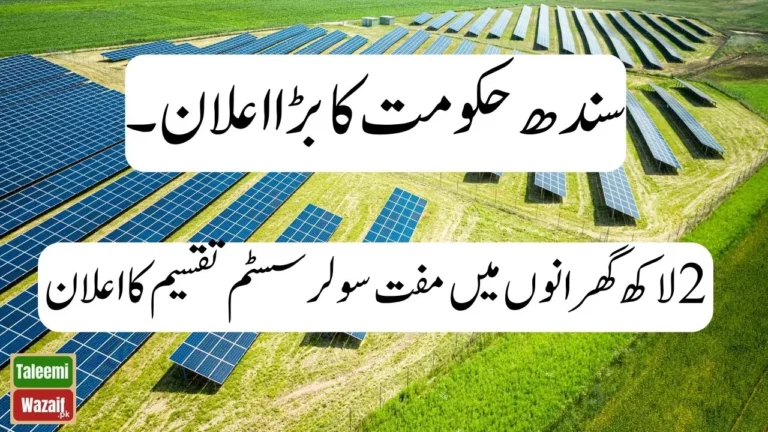 Sindh Govt Introduced Free Solar Panel Systems for 2.6 Million Families