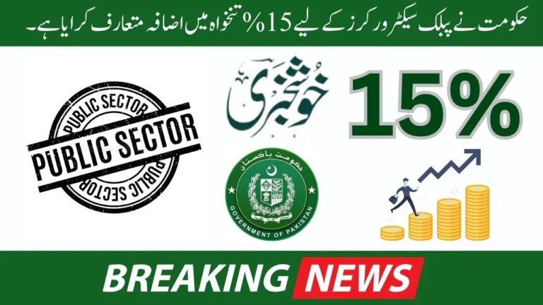 Government Introduces 15% Pay Raise for Public Sector Workers 2024